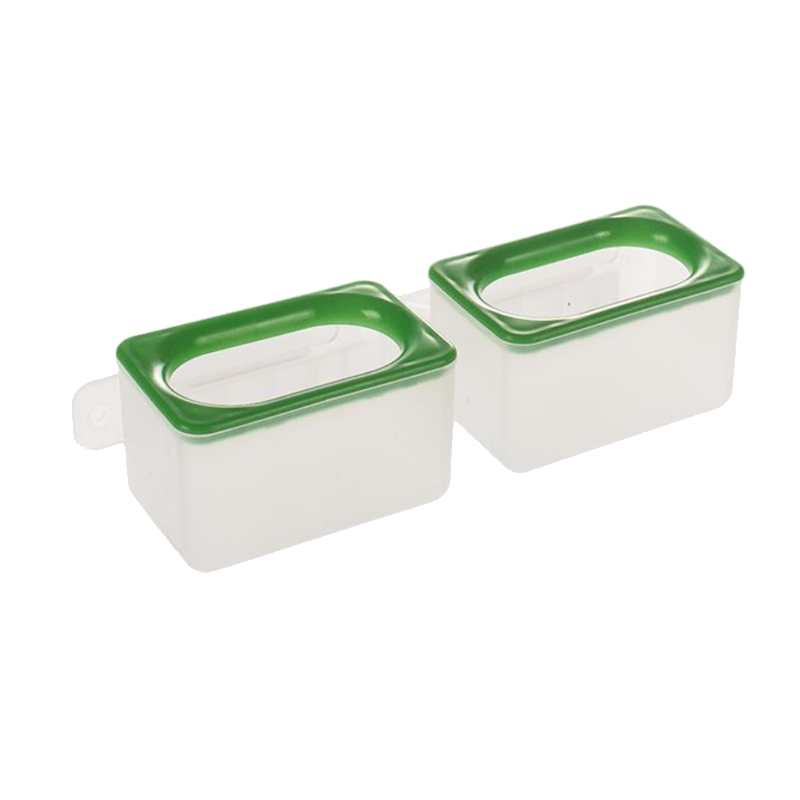 bird supplies Polmark twin no-waste cup