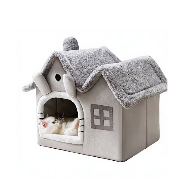 Two-Top Cat House Bed (L: 49x39x46 CM)