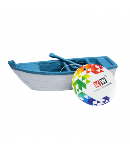 KW Zone Resin Ornament Boat Aquarium Decoration, 13.5×4.5x4cm