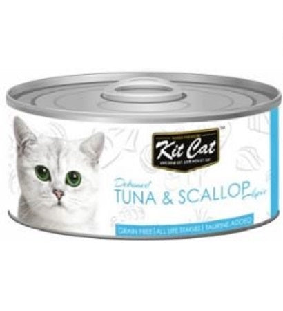 Kit Cat Grain Free Tuna & Scallop Topper Wet Cat Food 80G