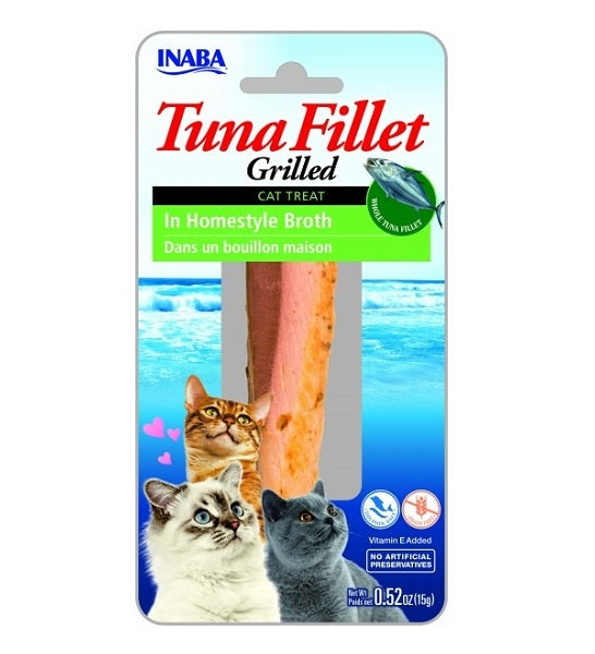 Inaba Grilled Tuna Fillet in Homestyle Broth Cat Treat 15G