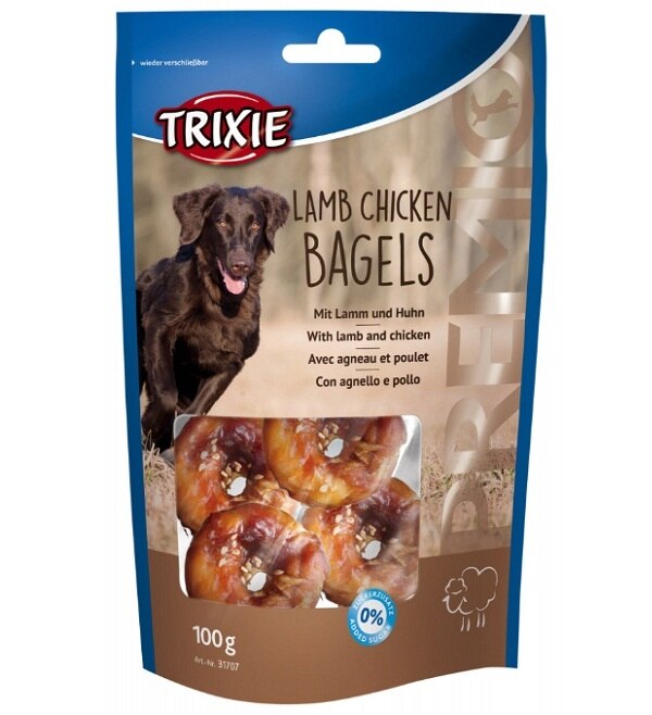 Trixie Premio Lamb Chicken Bagels Dog Treats 100G