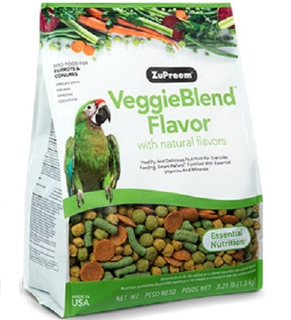 ZuPreem VeggieBlend Medium and Large Parrot Food 3.5lbs