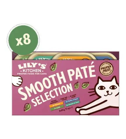 LILY'S KITCHEN PATE SELECTION MULTIPACK WET CAT FOOD 8X85G