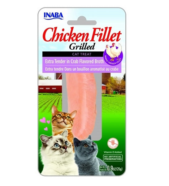 Inaba Grilled Chicken in Crab Broth Cat Treat 25G