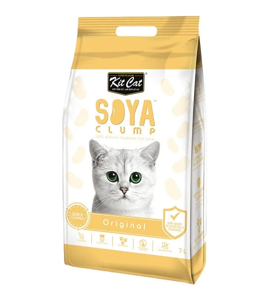 Kit Cat Soya Clump Soybean Clumping Cat Litter 7L 1 Bag