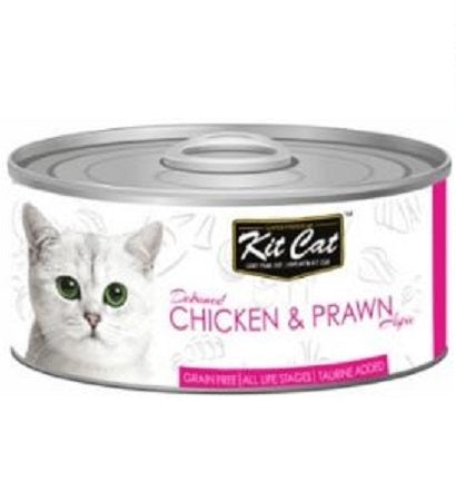 Kit Cat Grain Free Chicken & Prawn Topper Wet Cat Food 80G