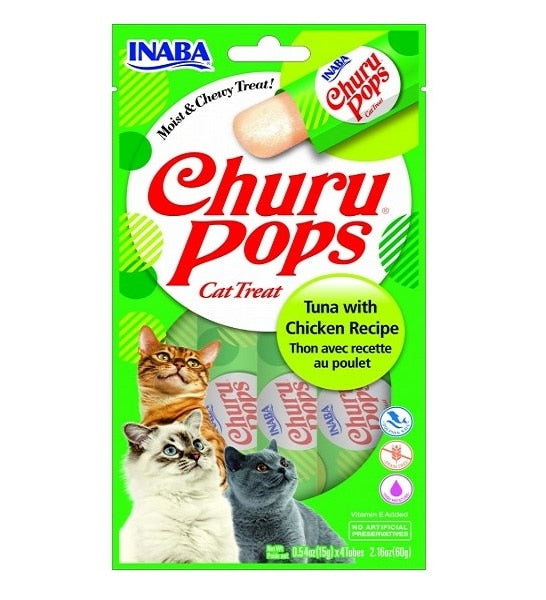 Inaba Churu Pops Tuna with Chicken Recipe Cat Treat 60G