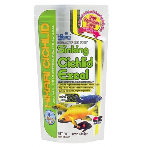 Hikari Sinking Cichlid Excel Mini Fish Food 342G
