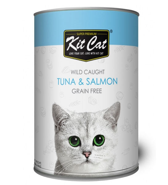 Kit Cat Wild Caught Grain Free Tuna & Salmon Wet Cat Food 400G