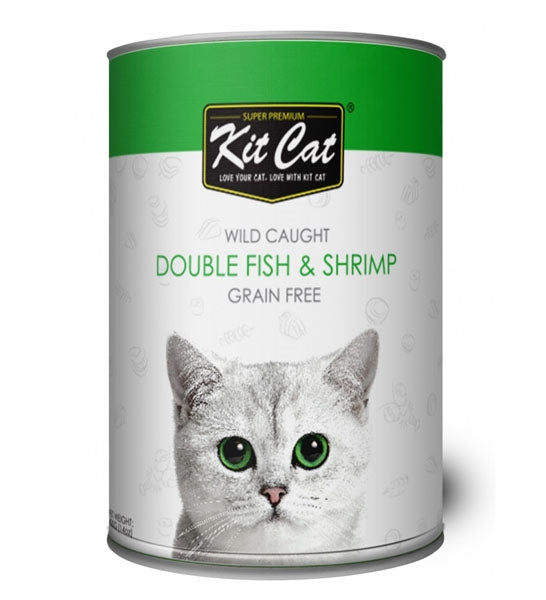 Kit Cat Wild Caught Grain Free Double Fish & Shrimp Wet Cat Food 400G