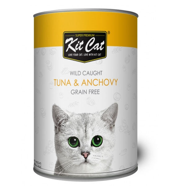 Kit Cat Wild Caught Grain Free Tuna & Anchovy Wet Cat Food 400G