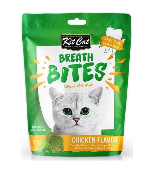 Kit Cat Breath Bites Chicken Flavour Cat Treats 60G