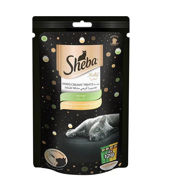 Sheba Melty Chicken Mixed Creamy Cat Treats - 4x12g