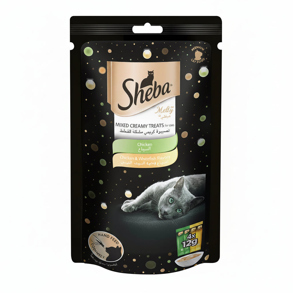 Sheba Melty Chicken Mixed Creamy Cat Treats 4x12g