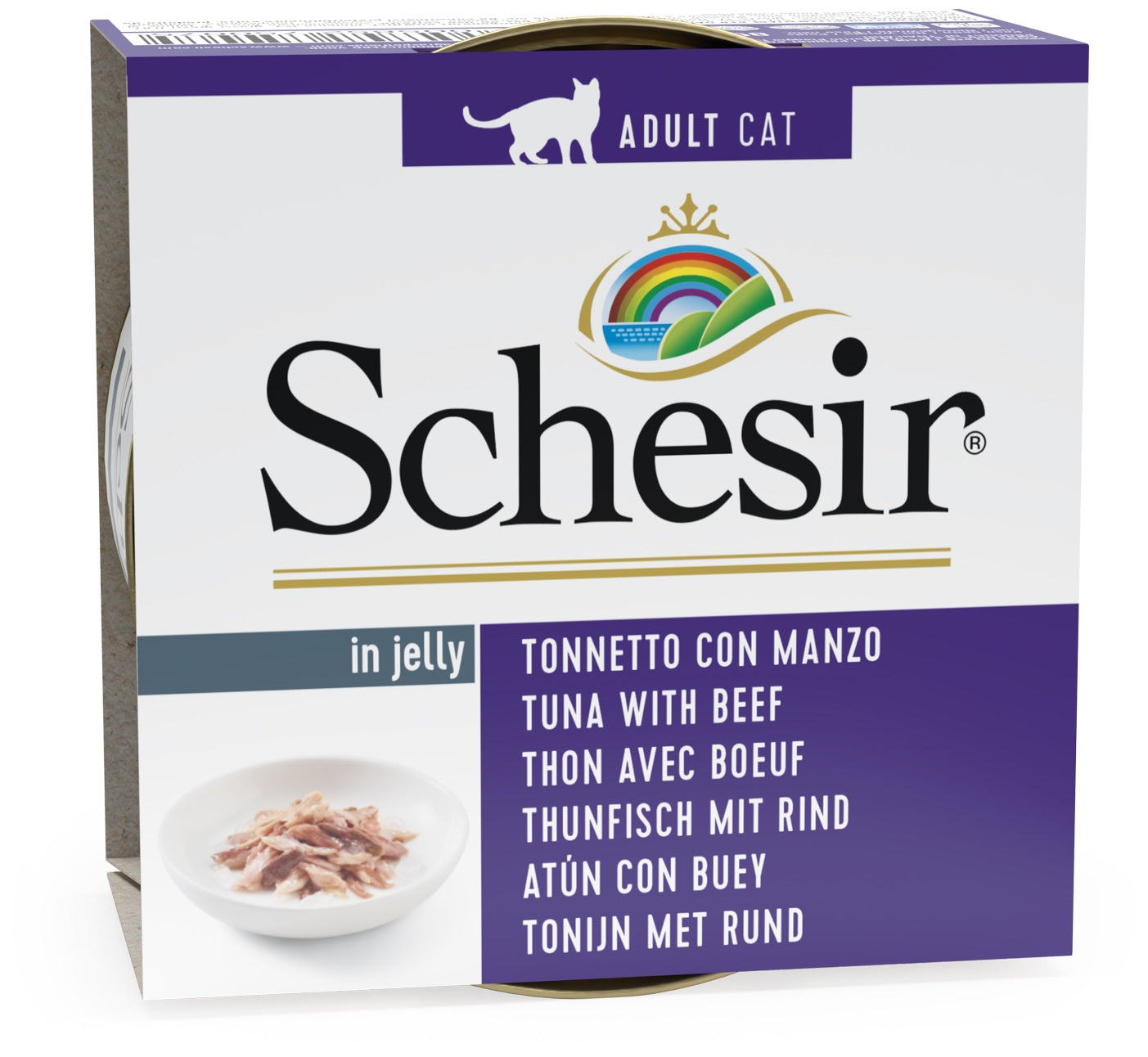 Schesir Tuna with Beef in Jelly Wet Cat Food 85G