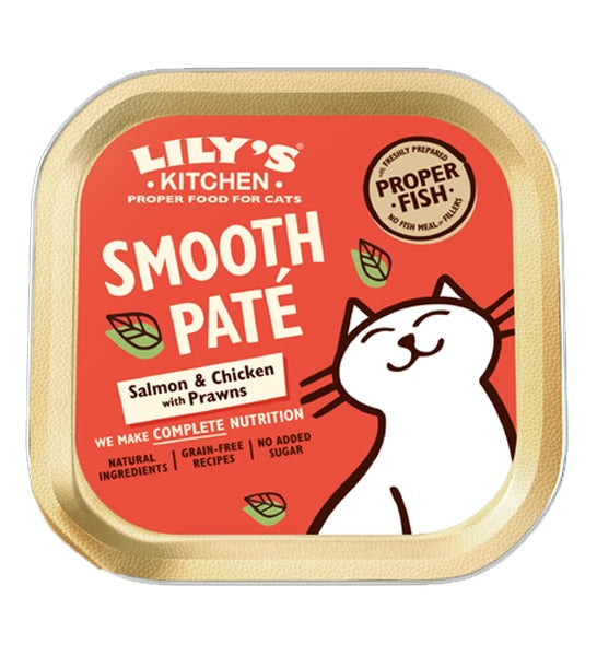 Lily's Kitchen Salmon With Chicken & Prawns Pate Wet Cat Food
