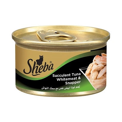 Sheba Tuna Whitemeat and Snapper Wet Cat Food 6x85G