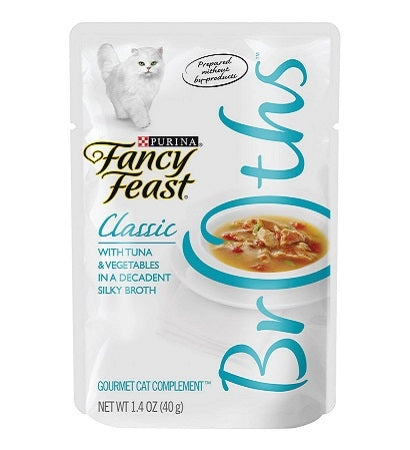 PURINA Fancy Feast Classic Broths Tuna & Vegetable Wet Cat Food 40G