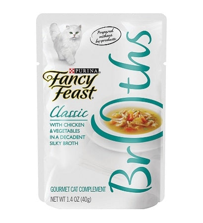 PURINA Fancy Feast Classic Broths Chicken & Vegetable Wet Cat Food 40G