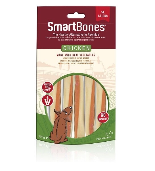 SmartBones Rawhide Free Chicken with Vegetables Dog Chews 100G