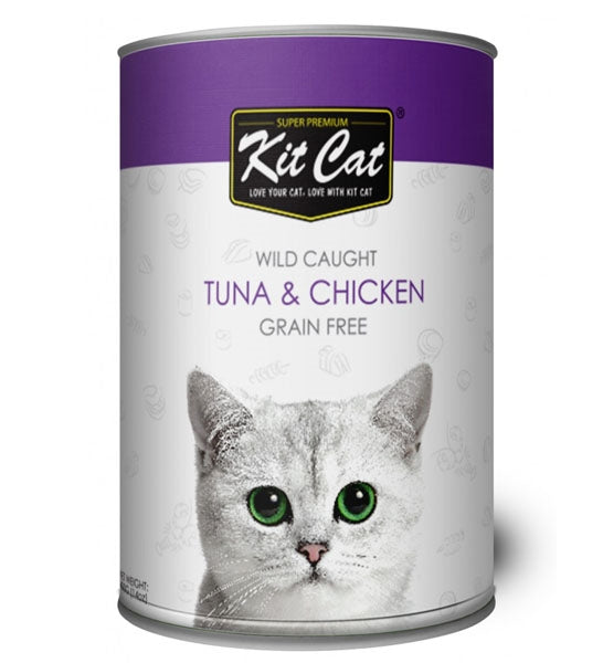 Kit Cat Wild Caught Grain Free Tuna & Chicken Wet Cat Food 400G