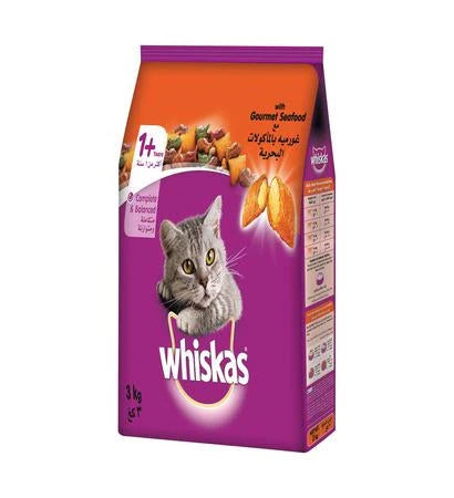 Whiskas Adult Gourmet Sea Food Dry Cat Food 3KG