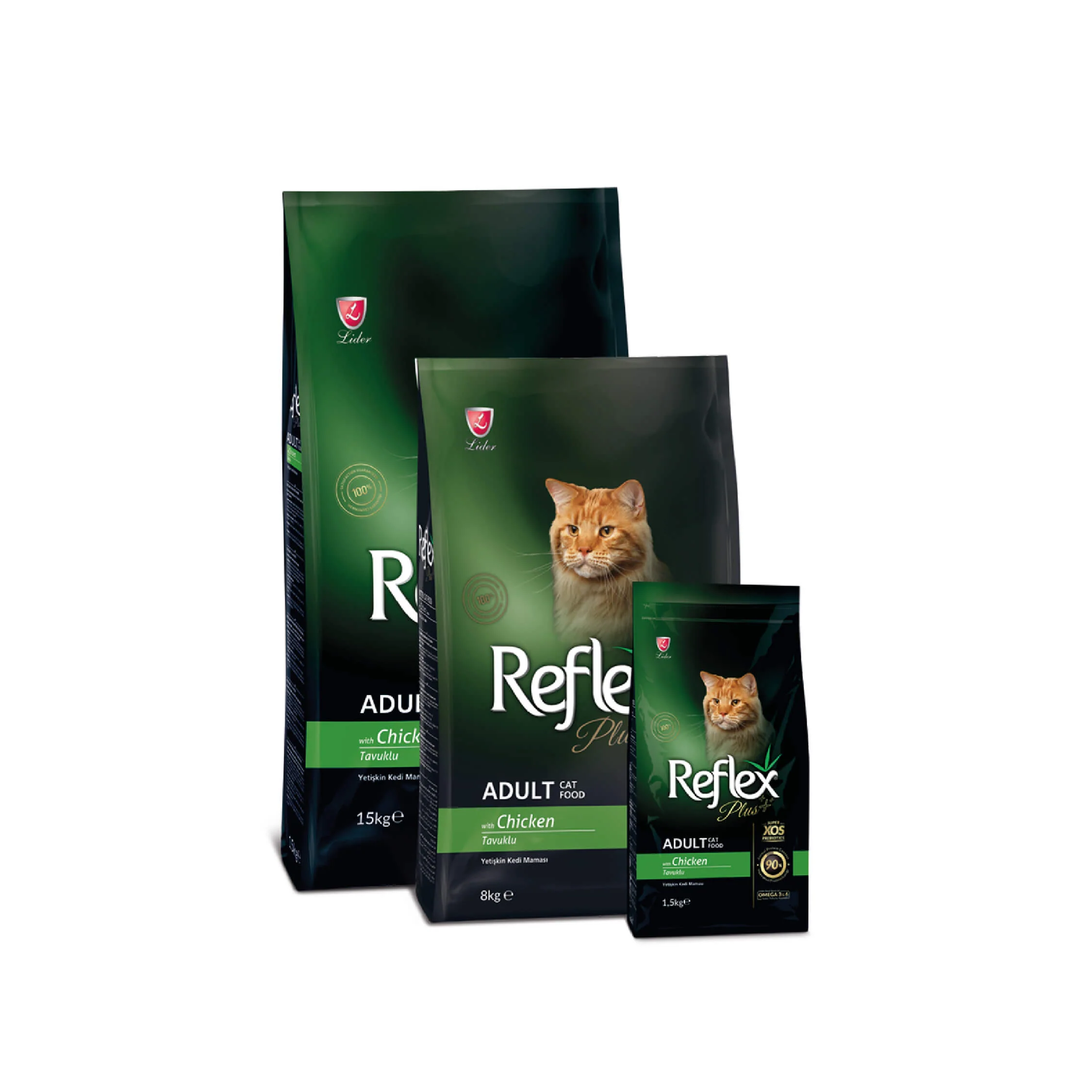 Reflex Plus Adult Cat Food with Chicken (1.5kg, 8Kg, and 15Kg)