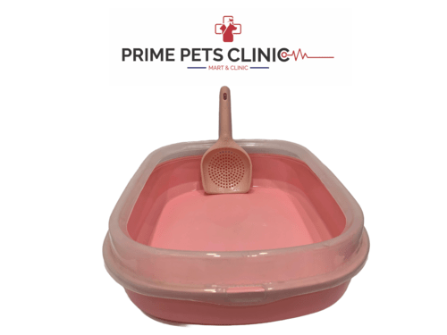 IMPORTED CAT LITTER TRAY WITH HIGH SIDE COVER WITH SCOPE