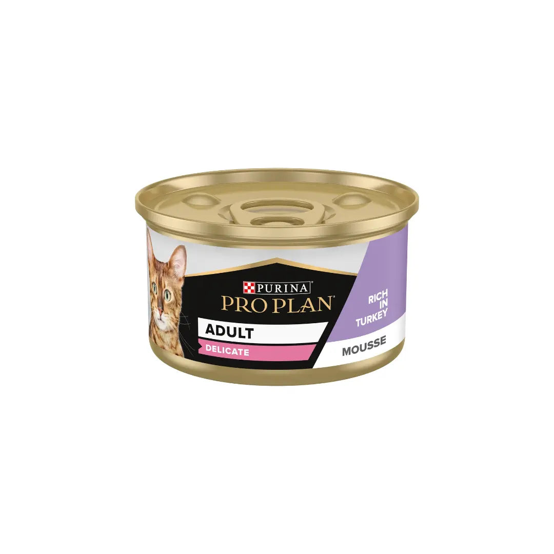 PURINA PRO PLAN ADULT DELICATE DIGESTION WET CAT FOOD MOUSSE IN TURKEY 85G