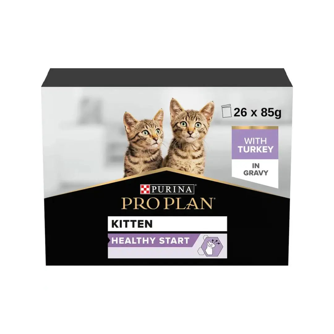 PRO PLAN KITTEN WET CAT FOOD WITH TURKEY GRILLED IN GRAVY 26X85G