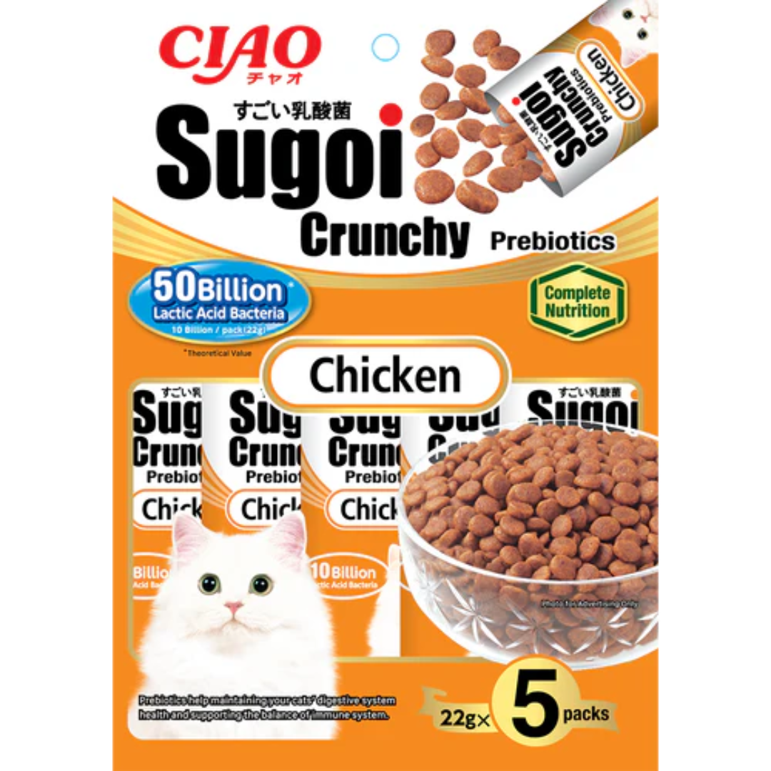 Inaba Ciao Sugoi Crunchy Chicken Flavor Plus Prebiotics - 5PCS/PK - 110g
