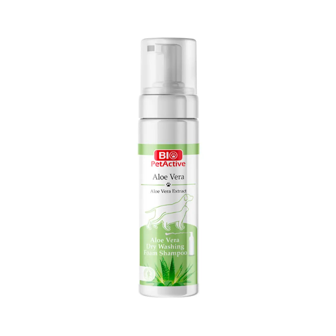 BIO PETACTIVE ALOE VERA DRY WASHING FOAM SHAMPOO 200ML