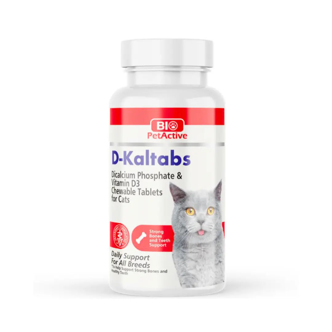 BIO PETACTIVE D-KALTABS CAT (CALCIUM TABLETS FOR CATS) 60TABS