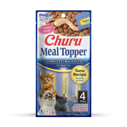 Inaba Churu Meal Topper - Tuna Recipe Cat Treat - 4PCS/PK - 56g