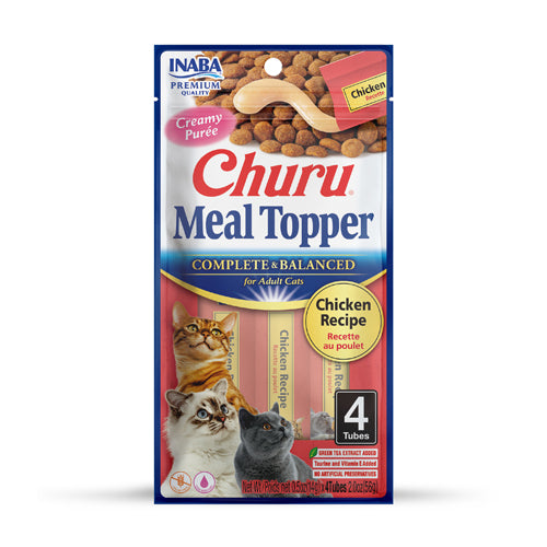 Inaba Churu Meal Topper - Chicken Recipe Cat Treat- 4PCS/PK - 56g