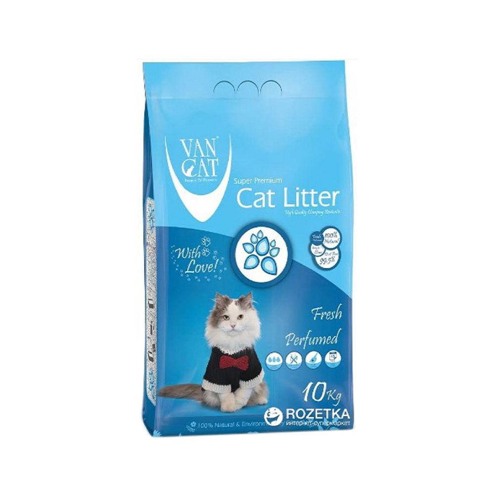 Van Cat White Bentonite Clumping Cat Litter Fresh - 10 Kg