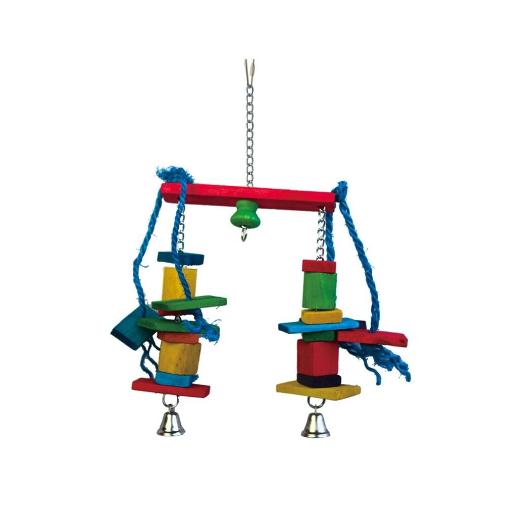 VanPet Natural And Clean Colored Blocks Bird Toy - 40 x 15 cm