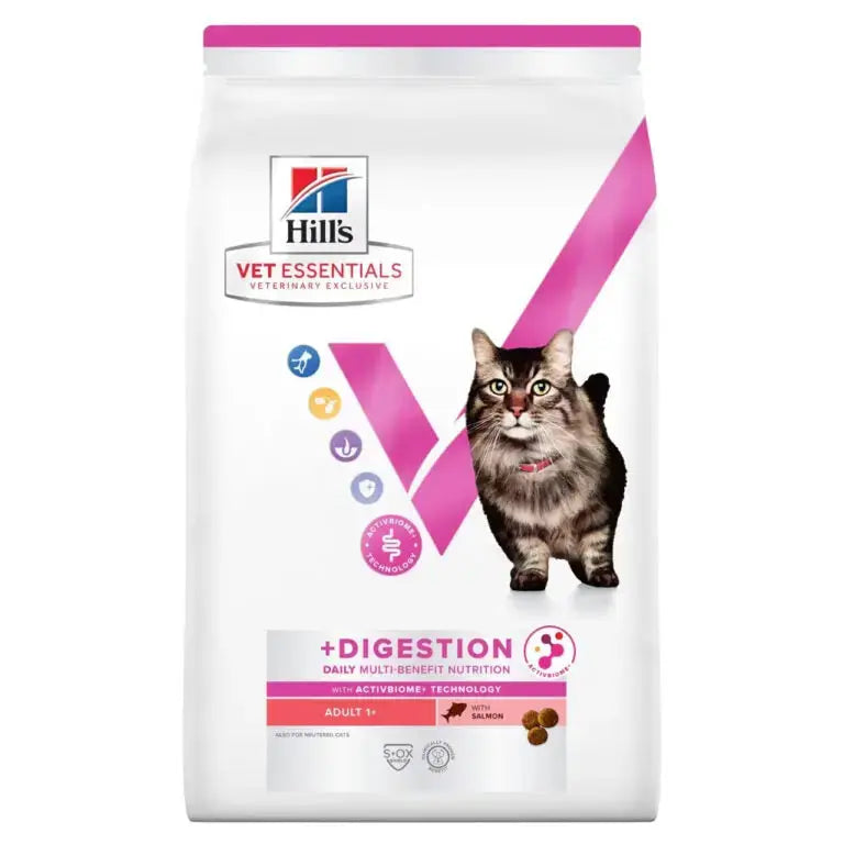 Hill’s Vet Essentials Multi-Benefit + Digestion Adult Cat Dry Food With Salmon 1.5kg