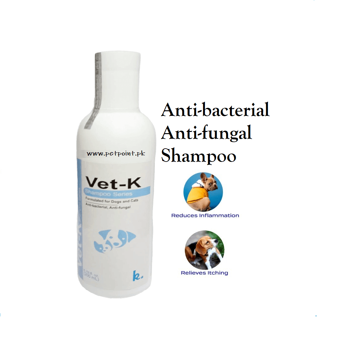 Vet K Antibacterial and Antifungal Shampoo | Formulated for Cats and Dogs