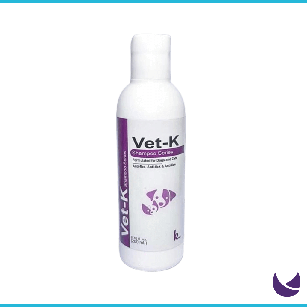 Vet K Shampoo | Anti-Flea, Anti-Tick and Anti-Lice Shampoo for Pets (200ml)