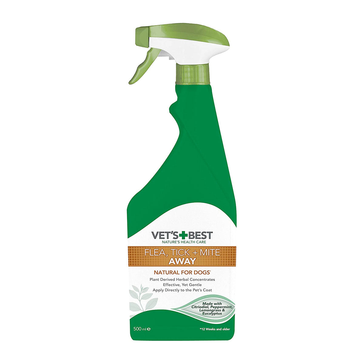 Vet's Best Flea, Tick and Mite Treatment Spray for Dogs, 500 ml