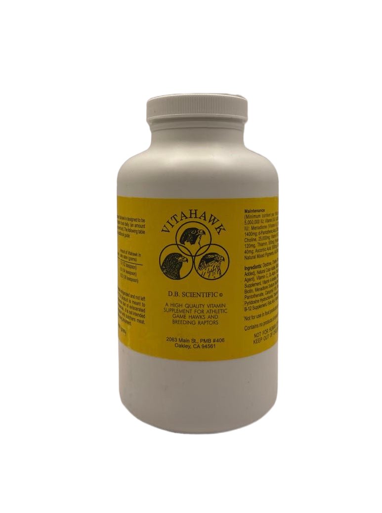 Vitahawk 300g, a highly quality vitamin supplement for athletic game hawks and breeding raptors