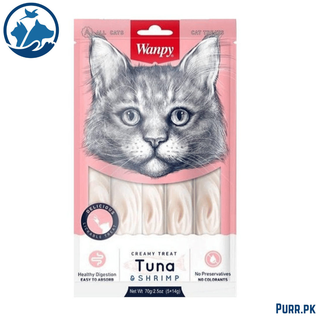 Wanpy Adult Cat Creamy Lickable Treat Tuna &amp; Shrimp