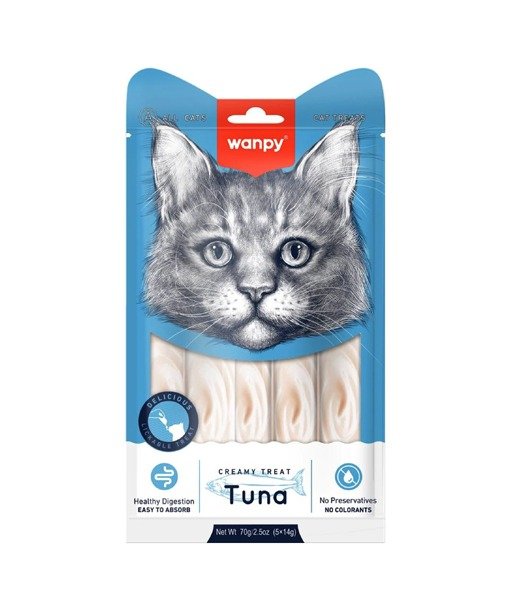 Wanpy Adult Cat Creamy Lickable Treats Tuna 70g Pouch