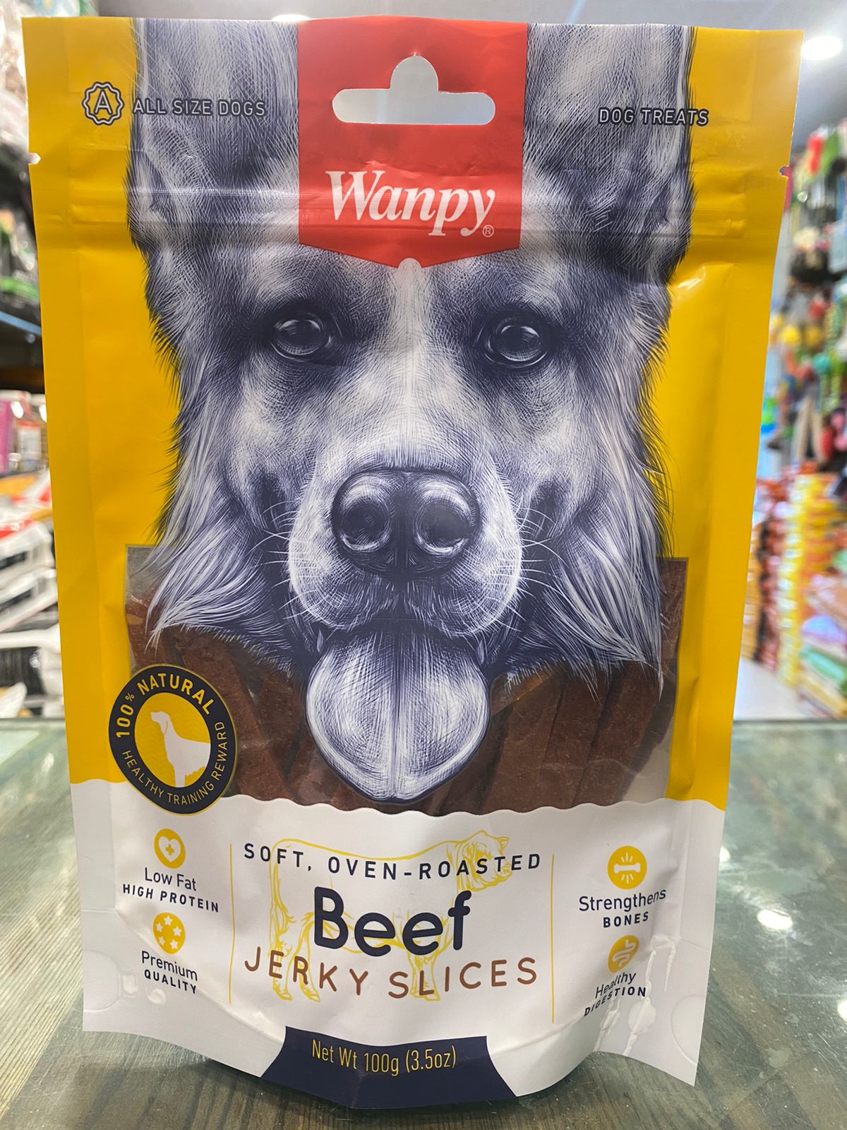 WANPY SOFT OVEN ROASTED, BEEF JERKY SLICES TREAT FOR DOGS