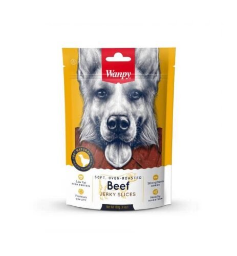 Wanpy Beef Jerky Slices Dog Treat – 100 Gram