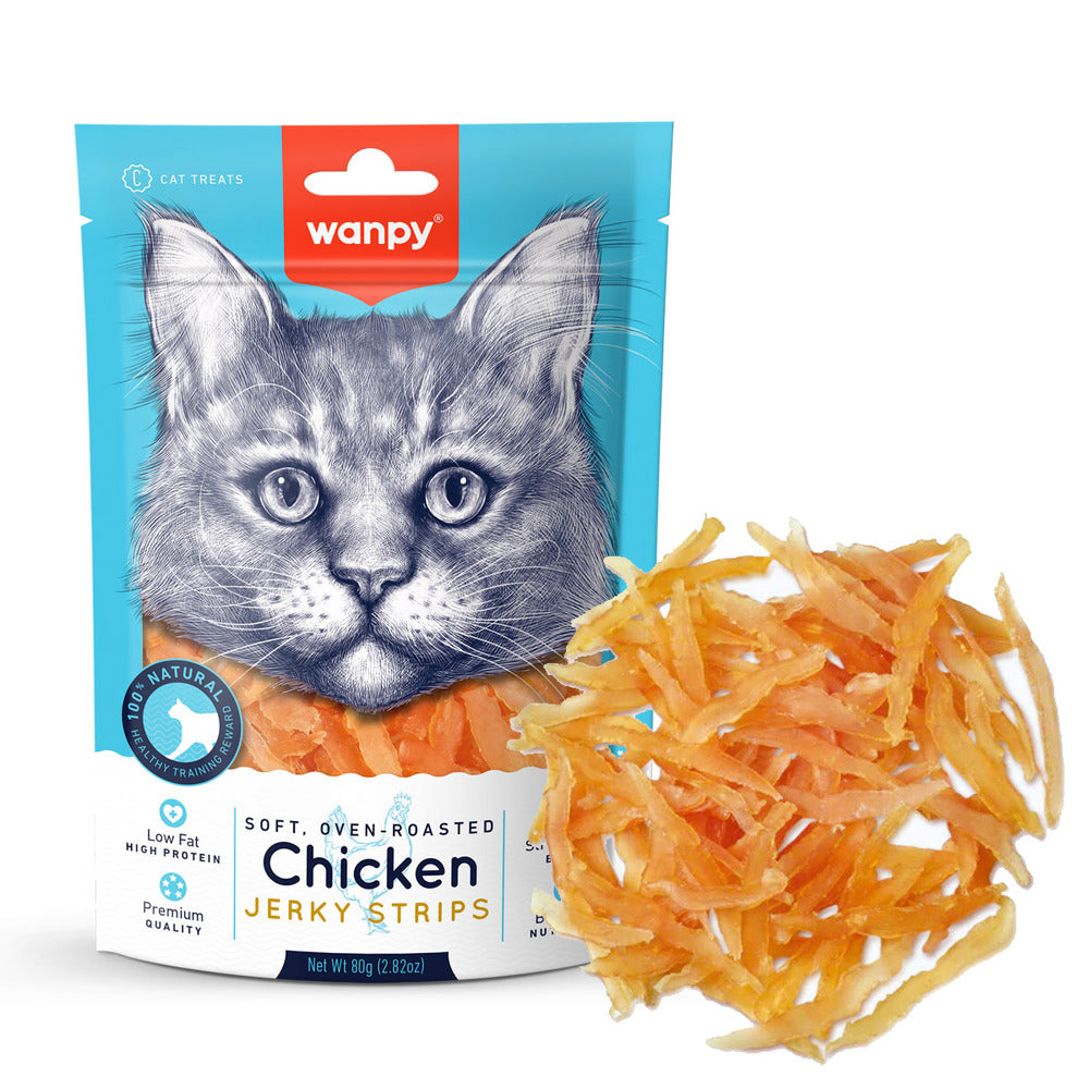 WANPY Chicken Jerky Strips Cat Treats (80 gr)