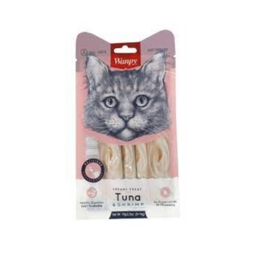 Wanpy Creamy Treats Tuna and Shrimp For Cat – 70 Gram