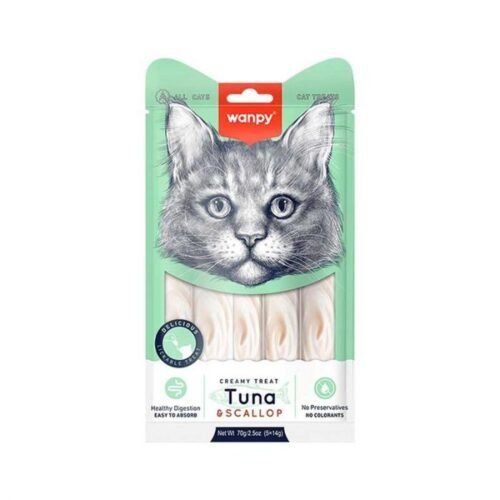 Wanpy Creamy Treats Tuna & Scallop For Cat – 70 Grams
